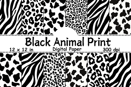 Black Animal Print Seamless Pattern