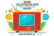 13 World Television Day Illustration, a Technology Illustration by denayunebgt (Thumbnail 1 of 4)