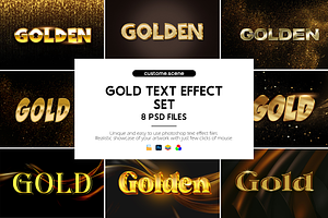 Gold Text Effect Bundle, a Layer Style Add-On by Custom.scene
