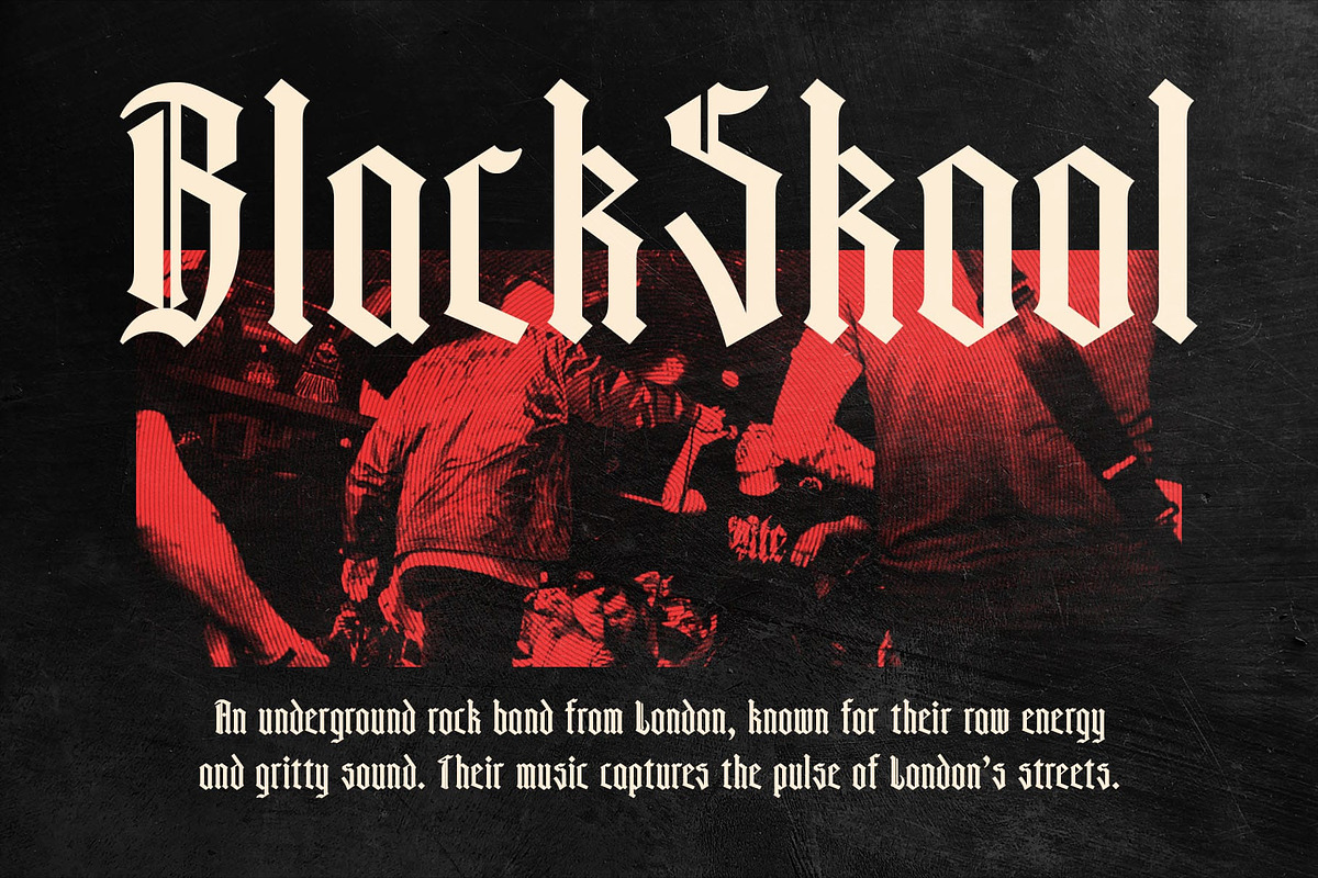 CS Hustle – Blackletter Font, a Blackletter Font by Craft Supply Co. (Photo 6 of 8)
