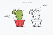 Cacti & Succulents Graphics Bundle, a Decorative Illustration by Pigment Café (Thumbnail 4 of 7)