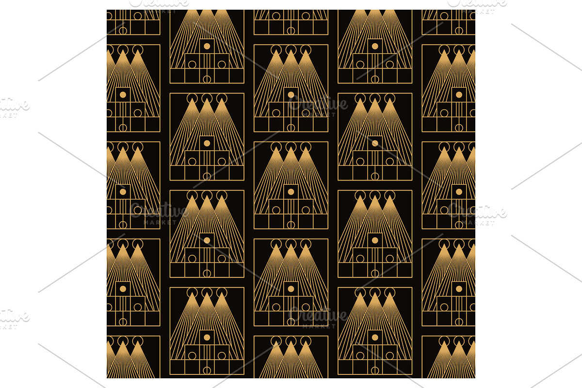 Art deco-inspired geometric pattern, a Pattern Graphic by Creative Backgrounds (Photo 2 of 3)
