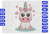 Kawaii Unicorn with Hearts Machine, an Illustration by Purpose Ekbal (Thumbnail 1 of 3)