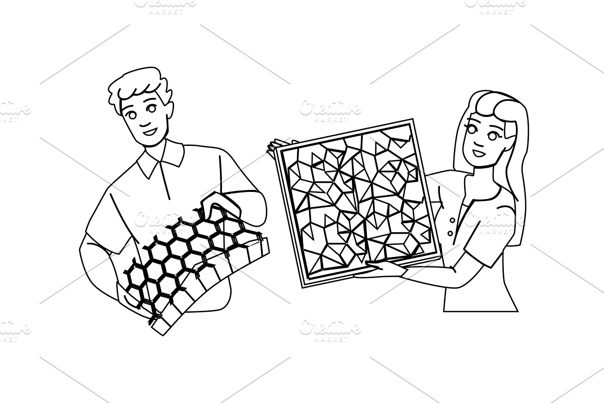 carbon advanced material composit, a Person Illustration by pikepicture
