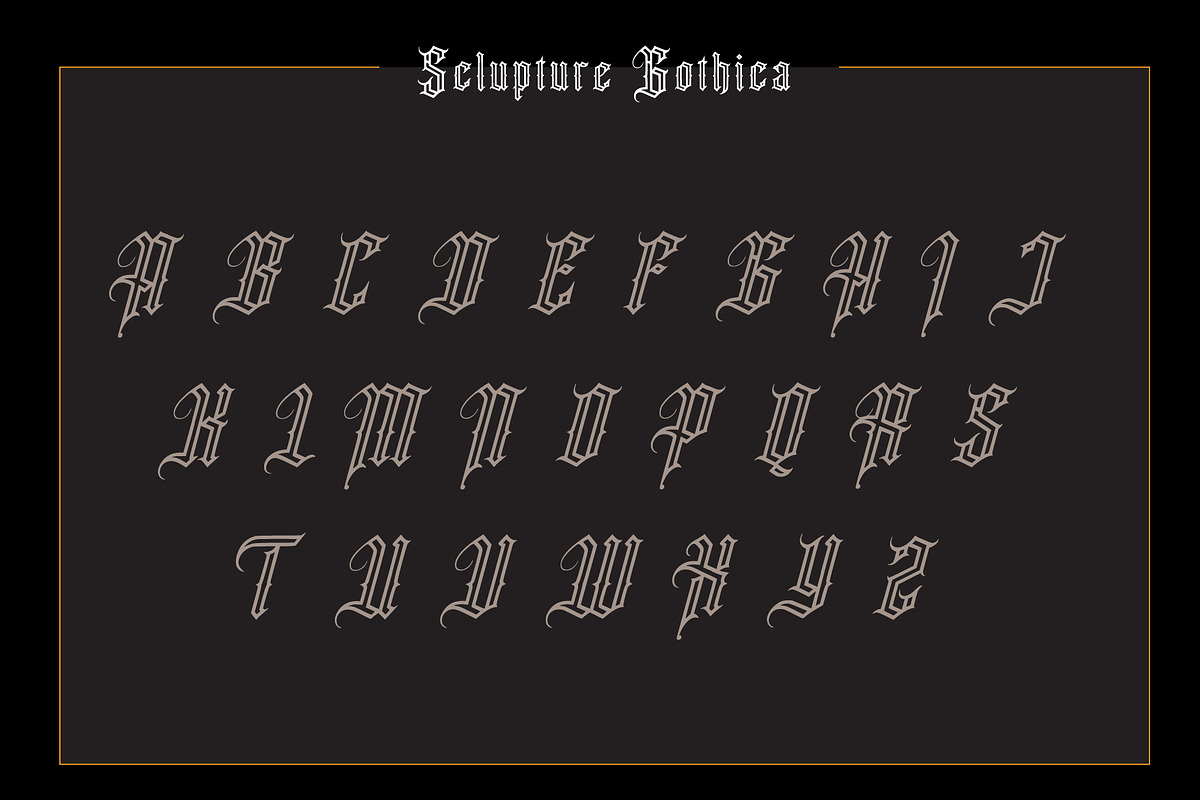 Sclupture Gothica Letter, a Blackletter Font by cromatixclassroom (Photo 7 of 7)