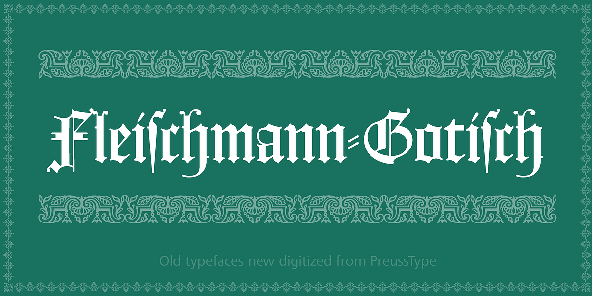 Fleischmann Gotisch, a Blackletter Font by preussTYPE (Photo 1 of 11)