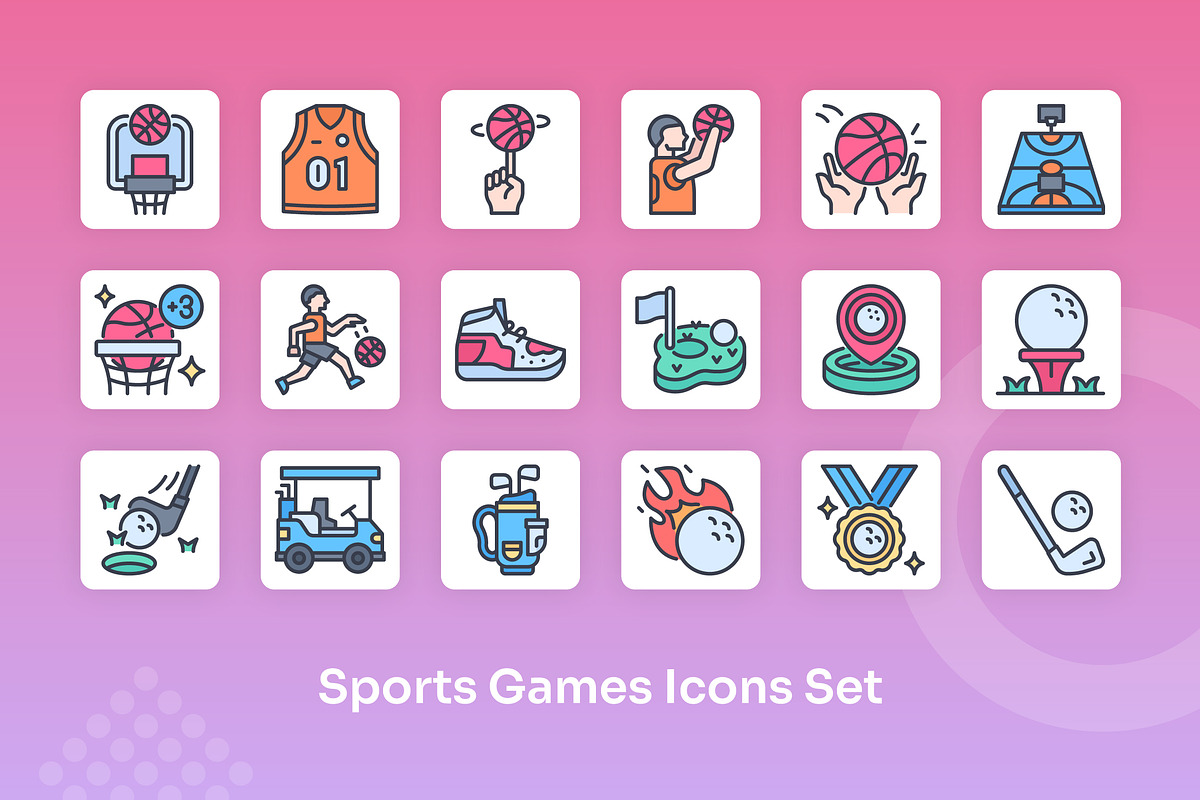Sports Games Icons Set - Filled Line, an Icon by Kmg Design (Photo 3 of 3)