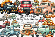 Fall Vintage Truck & Pumpkins, an Illustration by Designking (Thumbnail 1 of 4)