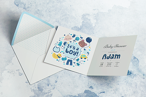 Square Invitation & Greeting Mockup