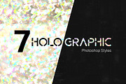 7 Holographic Photoshop Styles