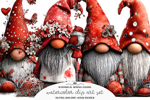 Whimsical Spring Gnome Clipart Bundl, an Illustration by GatewayDesign
