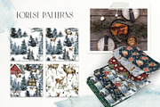 Classic Abstract Christmas patterns, an Animal Illustration by Yuliya Derbisheva (Thumbnail 8 of 9)