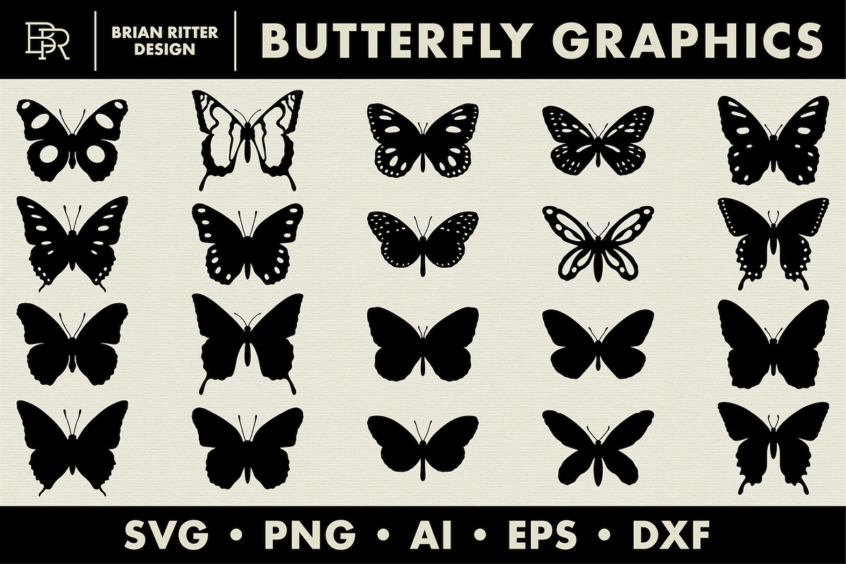 Butterfly Graphics, an Object Graphic by Brian Ritter Design (Photo 1 of 2)