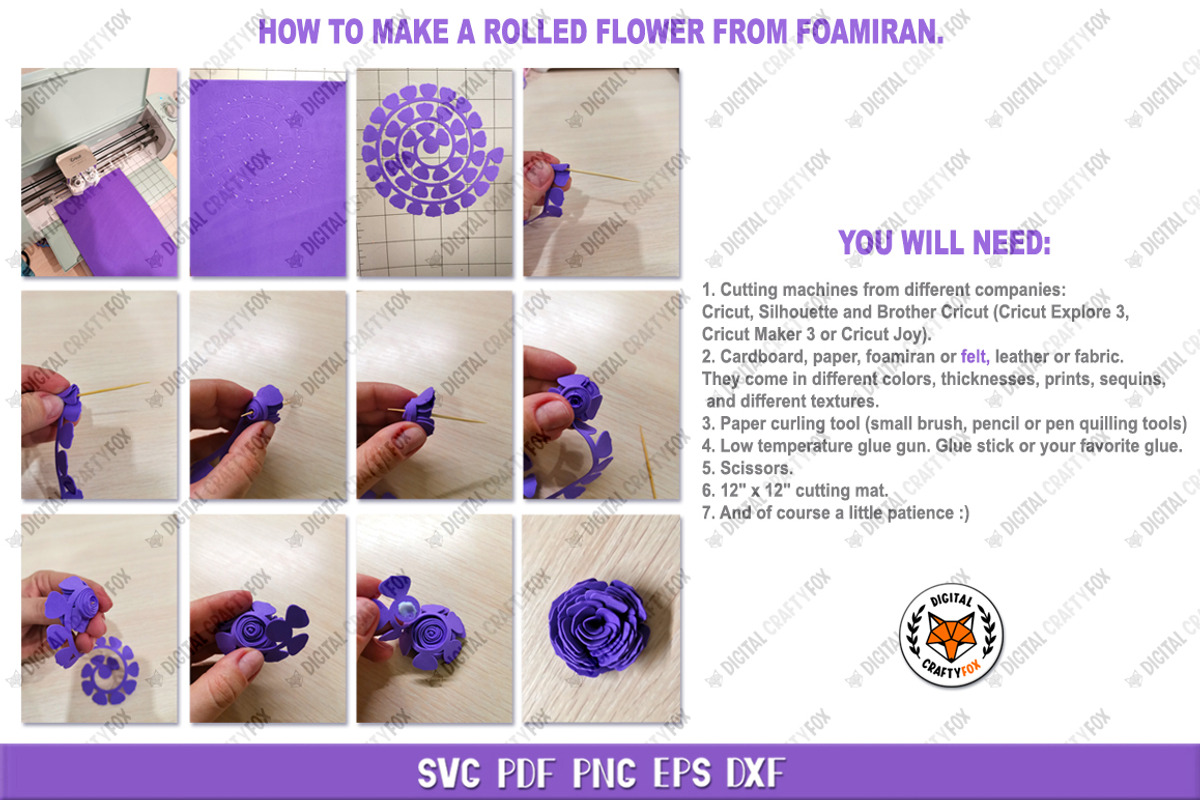 3D Rolled Paper Flowers SVG, a Graphic by Digital_Craftyfox (Photo 6 of 11)