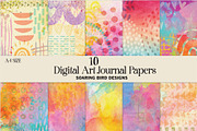Digital Art Journal Papers, a Background Graphic by Soaring Bird Designs (Thumbnail 1 of 4)