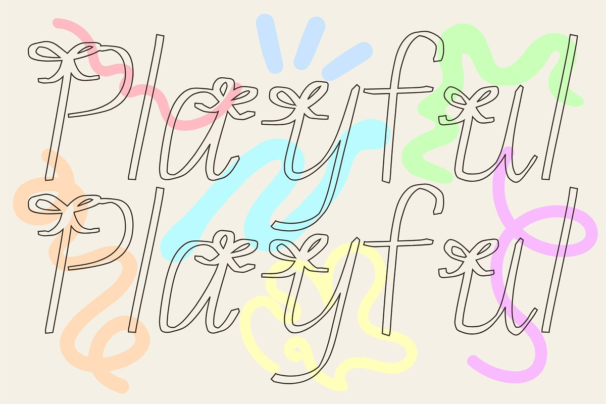 Pretty Bow Coquette Font, a Handwritten Font by Eryn Rose Design (Photo 5 of 11)