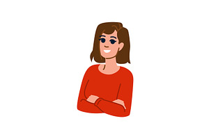 Confident young woman smiling with, a Person Illustration by pikepicture