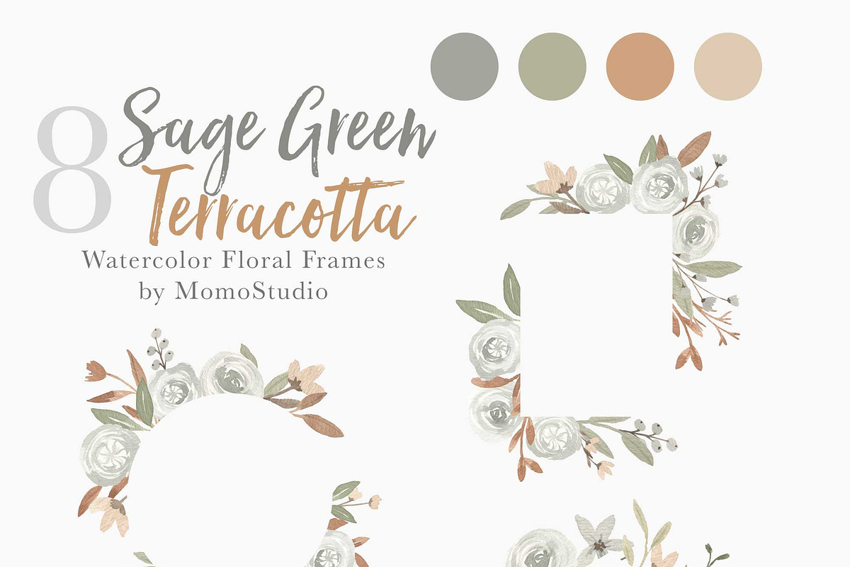 Sage Green Terracotta Botanicals, an Illustration by Momo Studio (Photo 3 of 11)