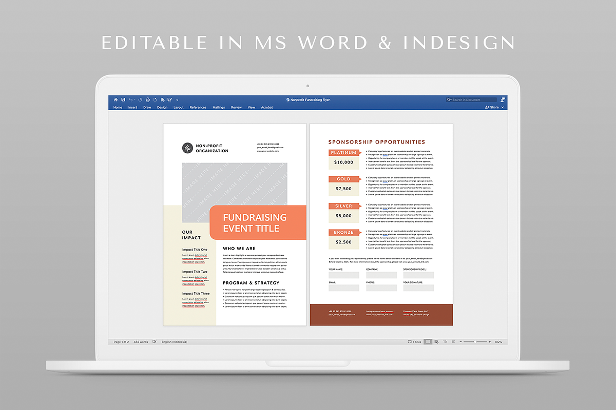 Nonprofit Fundraising Flyer Bundle, a Flyer Template by Leaflove (Photo 9 of 9)