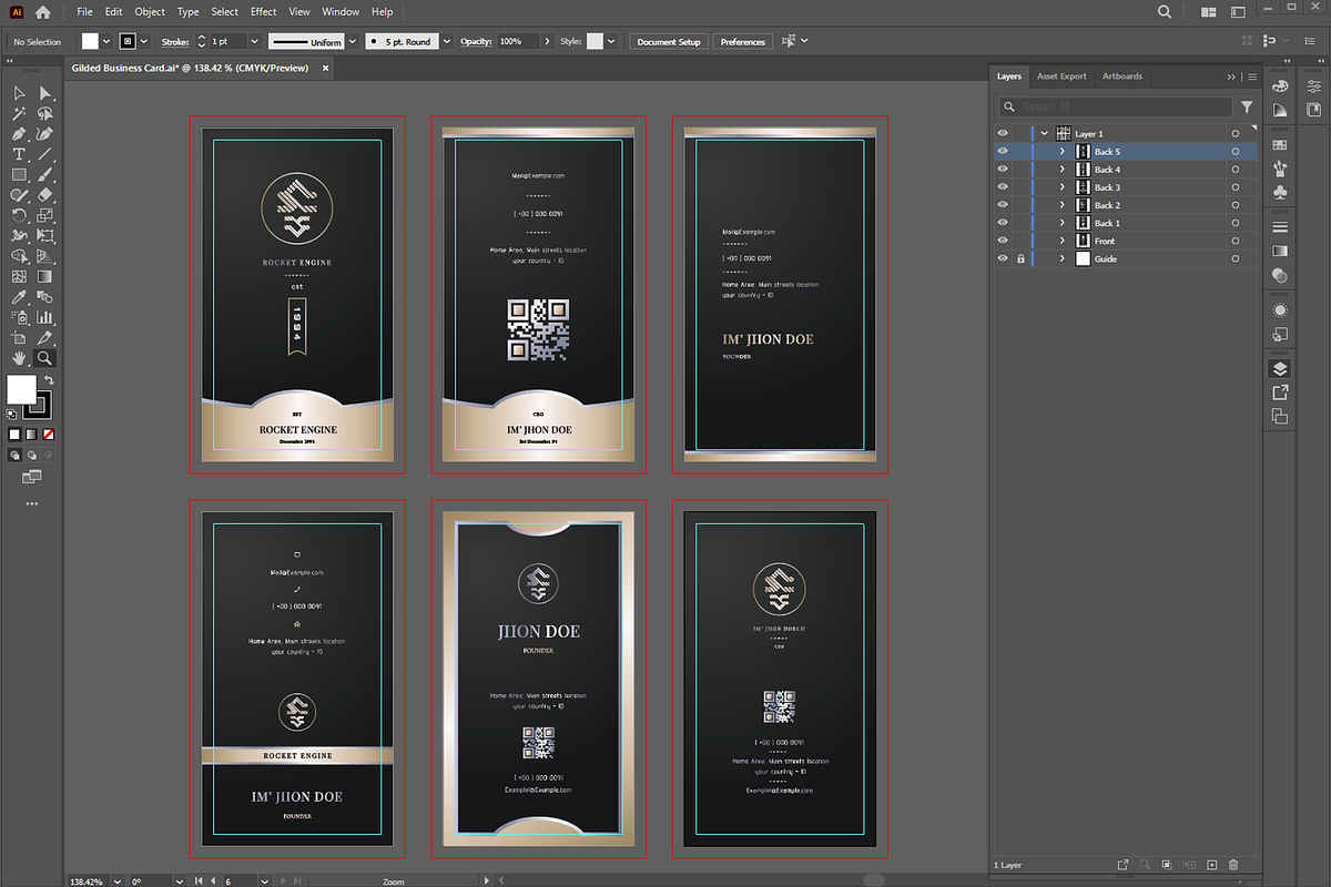 Gilded - Luxury Business Card, a Business Card Template by Ctrl space studio (Photo 7 of 9)