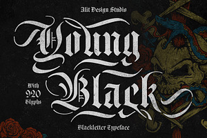 Young Black Typeface, a Blackletter Font by alit design