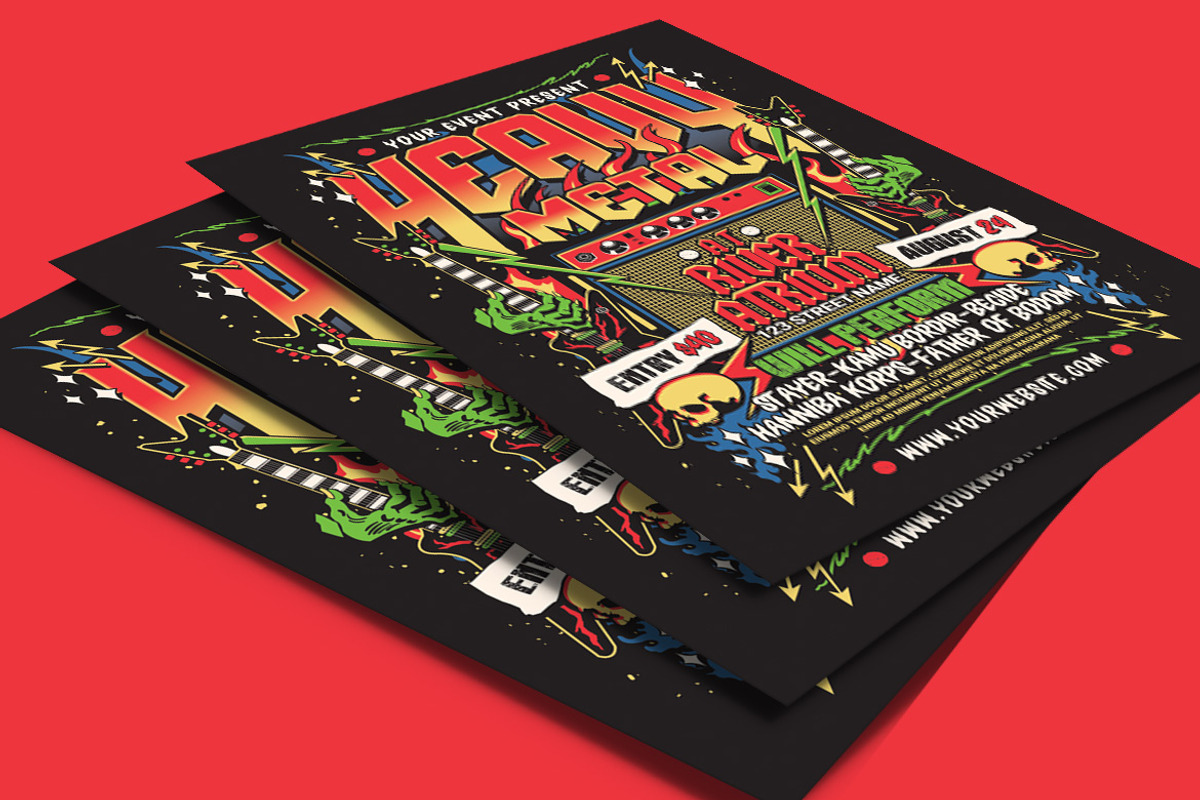 Heavy Metal Music Event Flyer, a Flyer Template by Muhamad Iqbal hidayat (Photo 4 of 4)