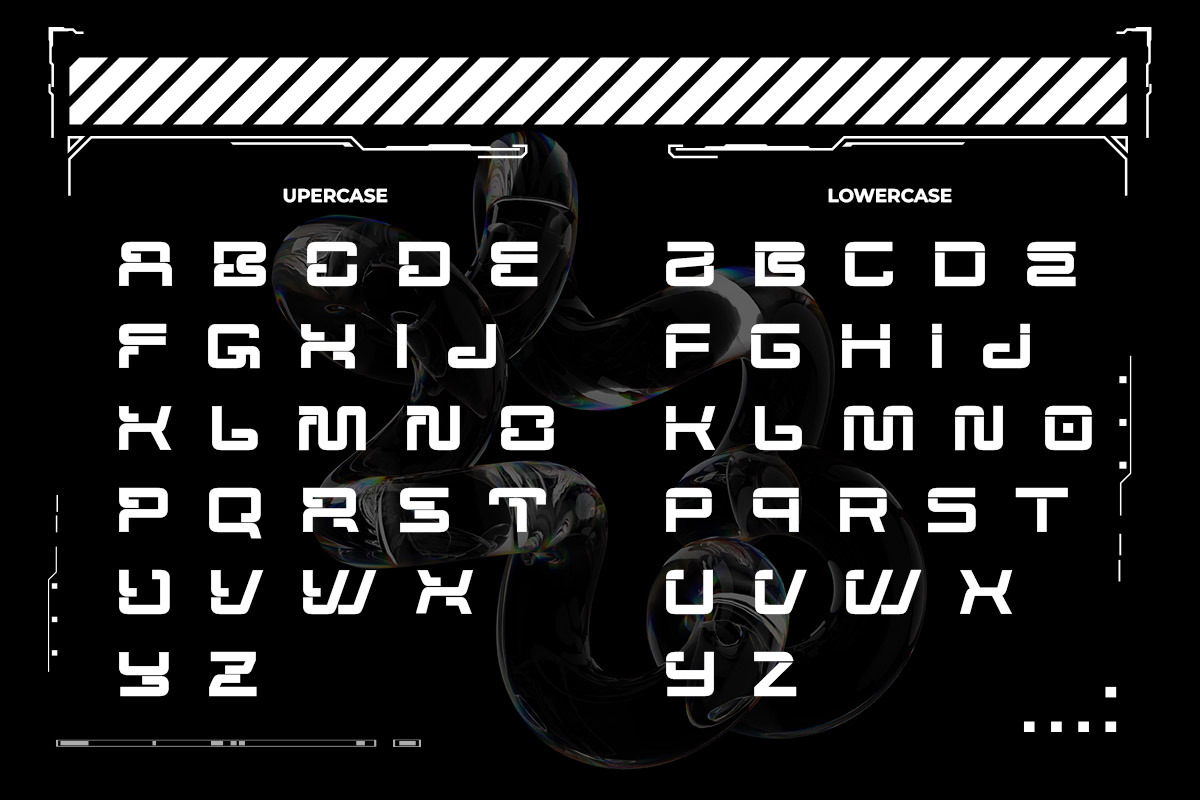 Mega Binory - Modern Futuristic Font, a Sans Serif Font by Afkari Studio (Photo 7 of 10)