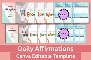 Daily Affirmation Journal Canva