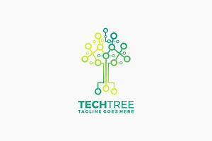 Tech Tree Gradient Line Logo, a Branding & Logo Template by Artnivora.Std