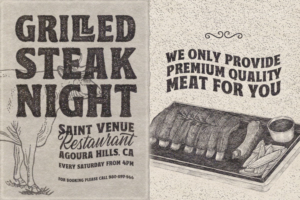 Penster Bross - Rough Display Font, a Font by Letterhend Studio (Photo 9 of 9)