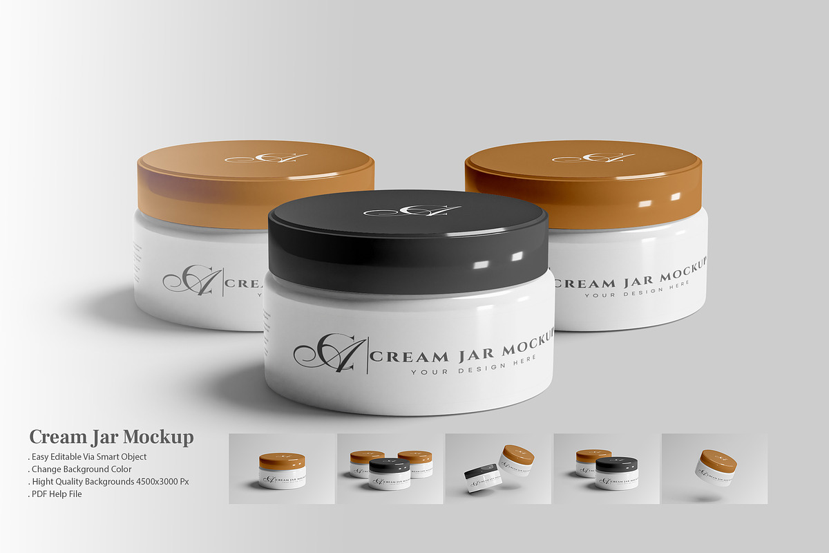Glossy Cream Jar Mockup, a Product Mockup by Graphic_world89 (Photo 1 of 6)