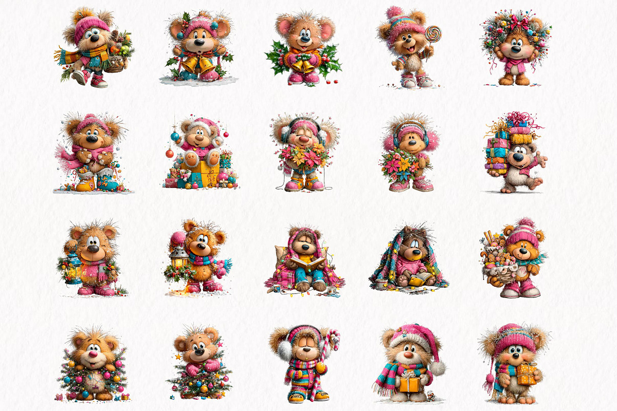 Whimsical Christmas Teddy Bear, a Seasonal Illustration by fashionaddict (Photo 4 of 7)