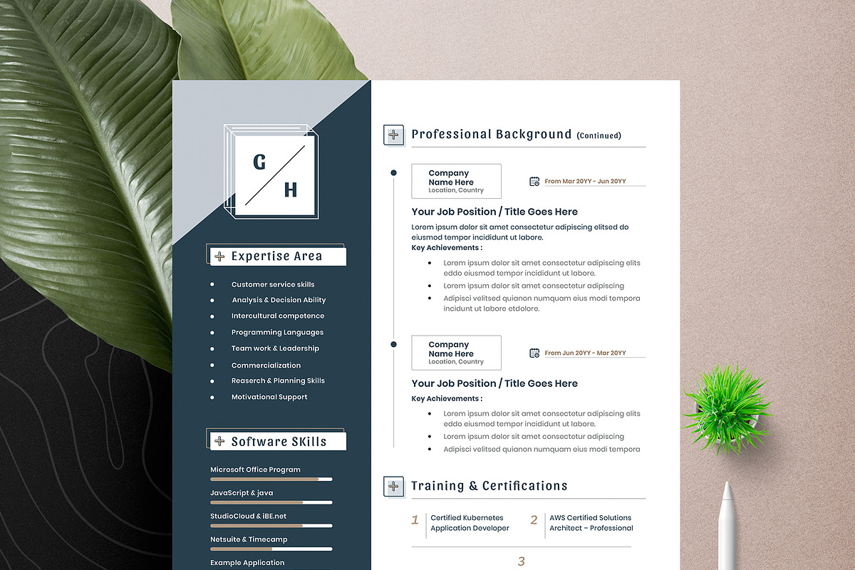 Resume Cv Template Word Apple Pages, a Resume Template by Tbunny (Photo 6 of 7)