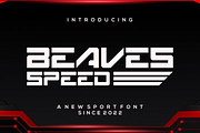 BeavesSpeed, a Sans Serif Font by riotama85 (Thumbnail 1 of 5)