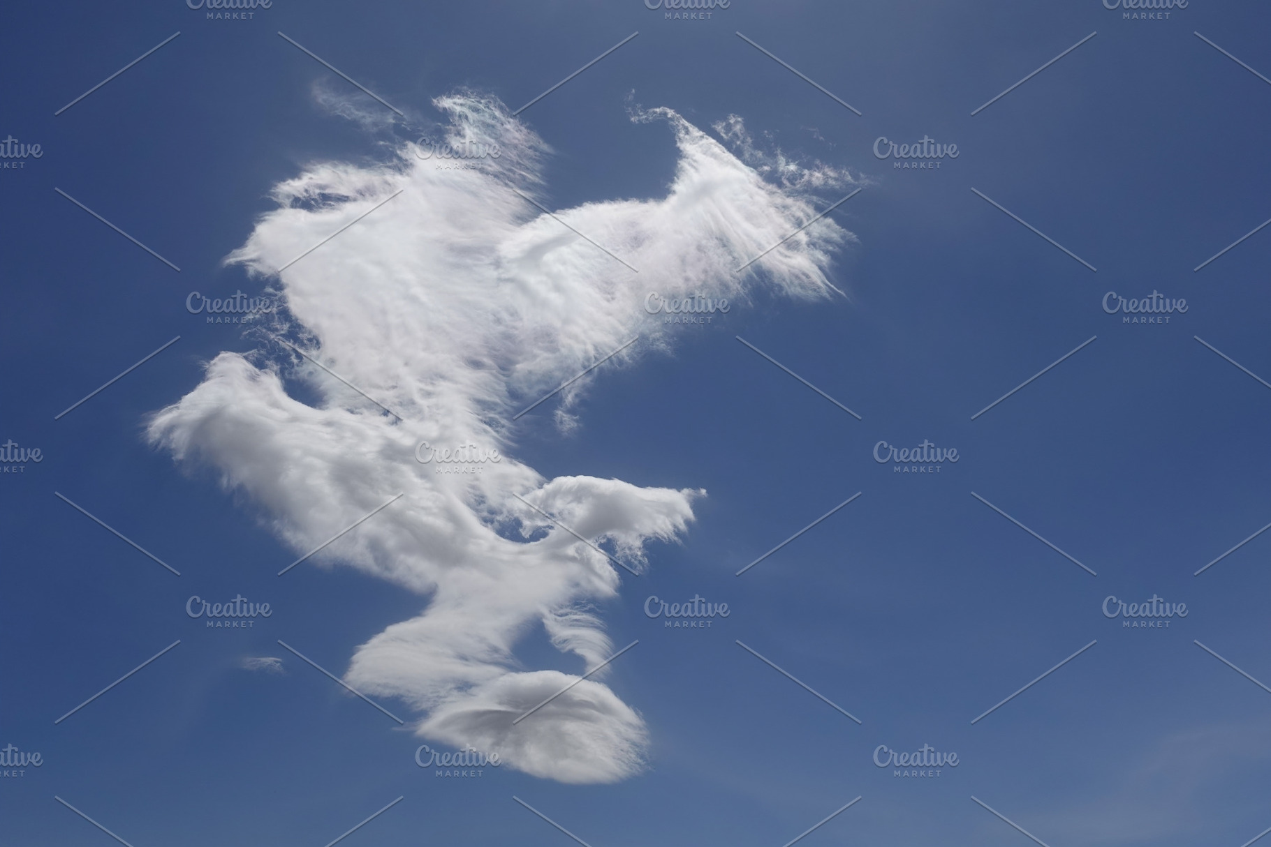 White Cloud Blue Sky Background, a Nature Photo by sirylok