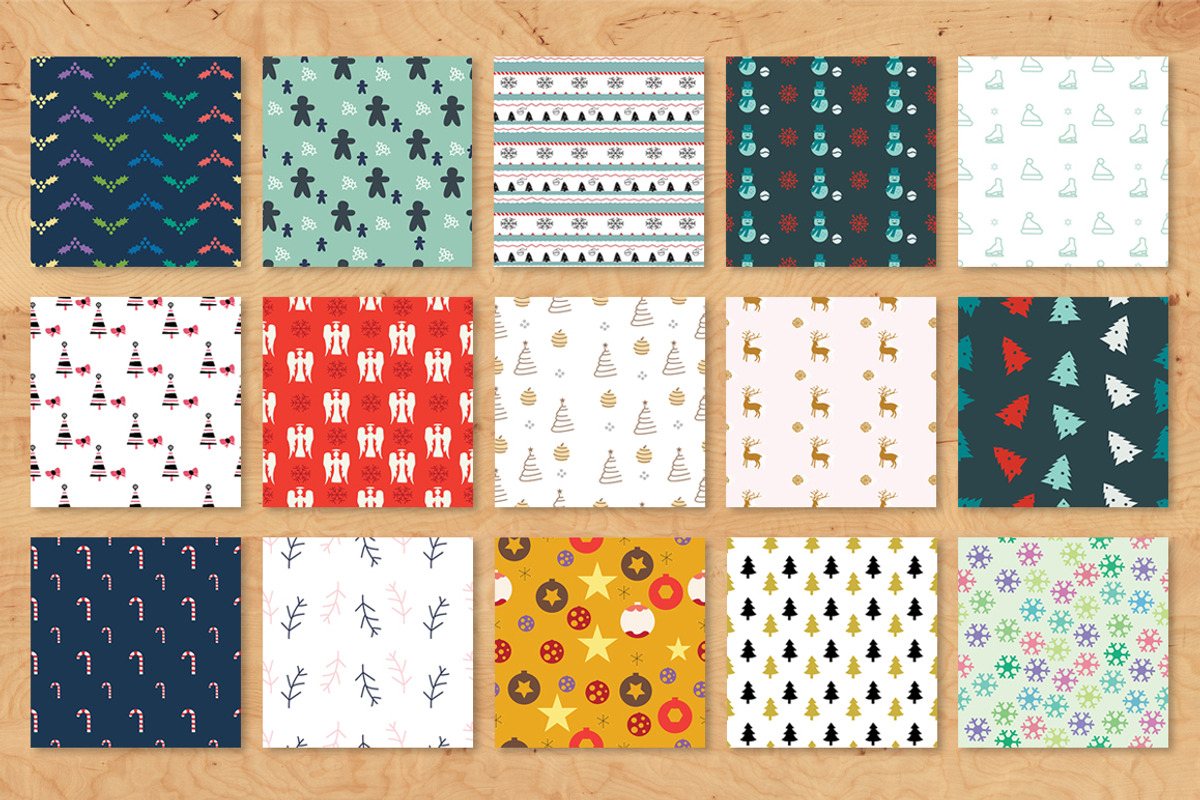 30 Seamless Christmas Patterns, a Pattern Graphic by Designbase (Photo 3 of 4)