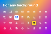 Glassy Icons Pack — 200+ Figma + SVG, a Solid Icon by Amazing Custom Icons (Thumbnail 4 of 6)