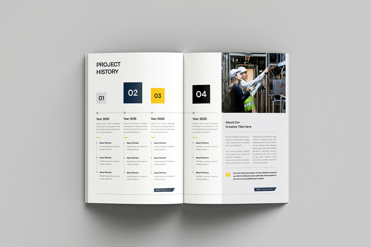 Company Profile Template, a Brochure Template by Spark_Creative (Photo 9 of 14)