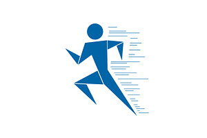 Running man. Sumbol, an Outline Icon by RODINA