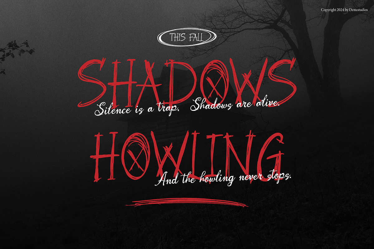 Howdy Sacramen | Horror Handwritten, a Font by Denustudios (Photo 2 of 15)