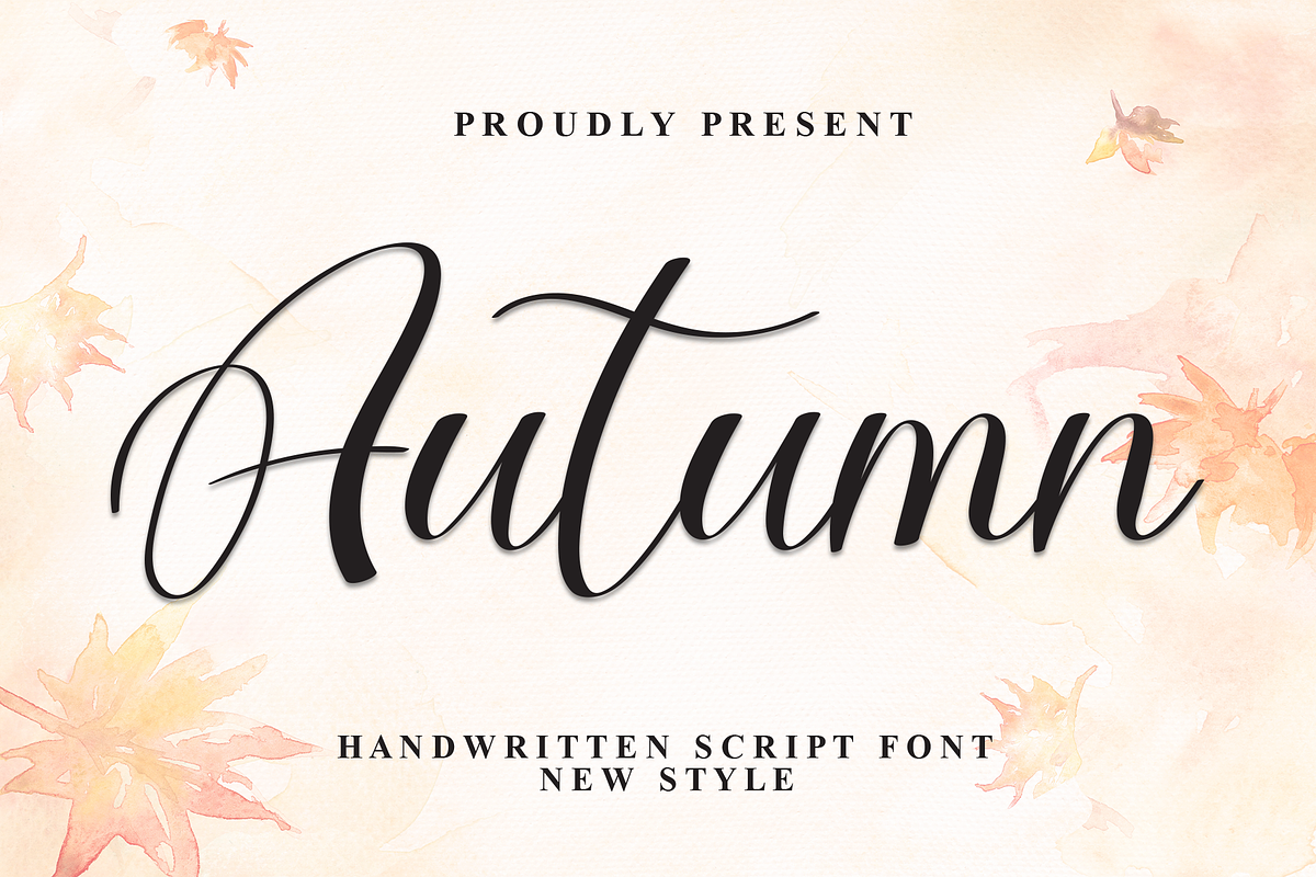 Autumn | Script Font, a Handwritten Font by Scratchones (Photo 1 of 8)