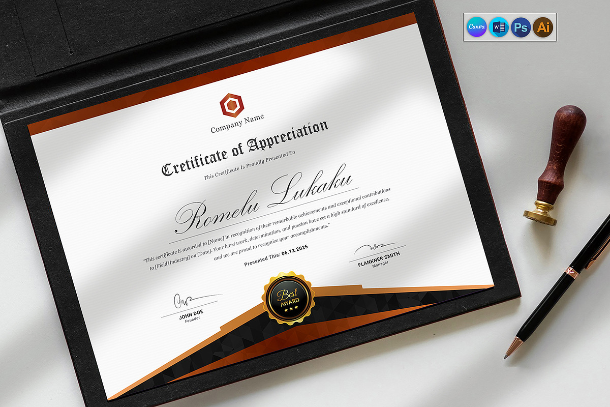 Certificate, a Stationery Template by DesignDevisers (Photo 4 of 10)