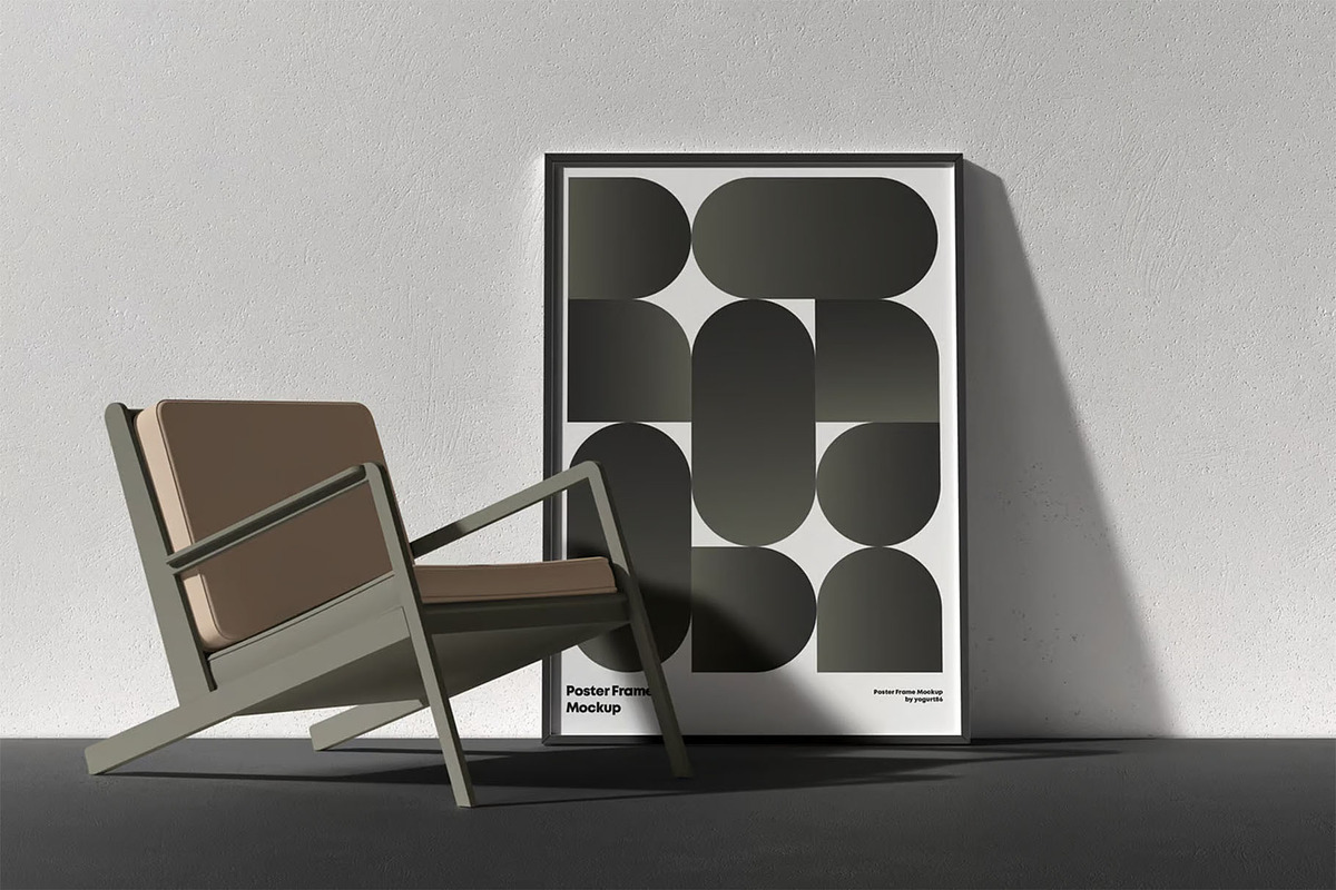 Poster Frame Mock-up, an Advertising Mockup by Se٧enStudio (Photo 5 of 16)