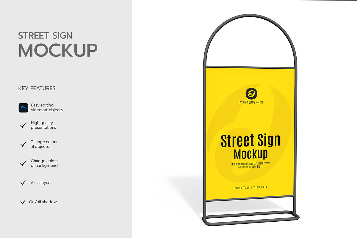 Street Sign Mockup Template, a Product Mockup by graphypix (Photo 3 of 4)