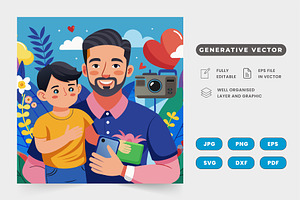 Capturing the essence of Fathers Day, a Graphic by SaroStock