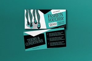 Blue Flat Fashion Sale Voucher, a Card Template by graphicook
