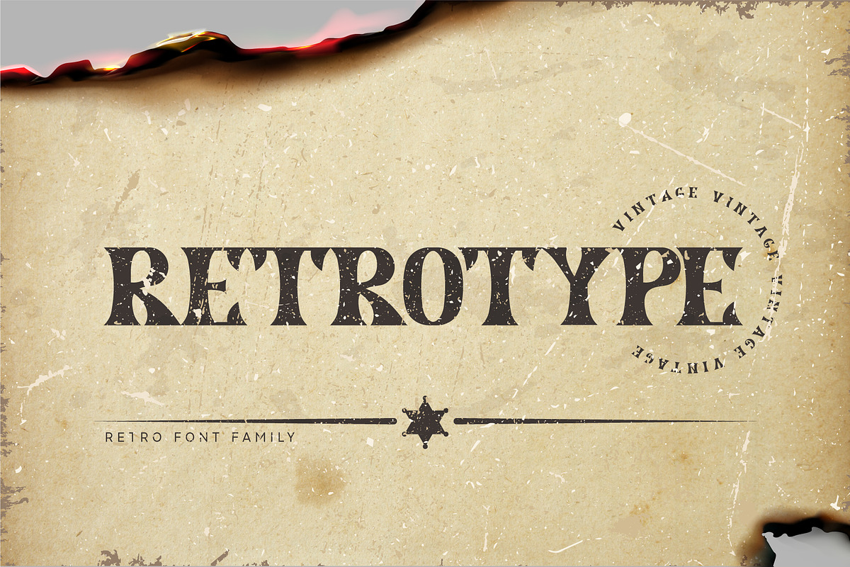 Retrotype. Western Serif font family, a Serif Font by Luxfont (Photo 1 of 9)