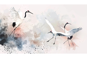 The abstract background of cranes is, an Animal Photo by ZinetroN