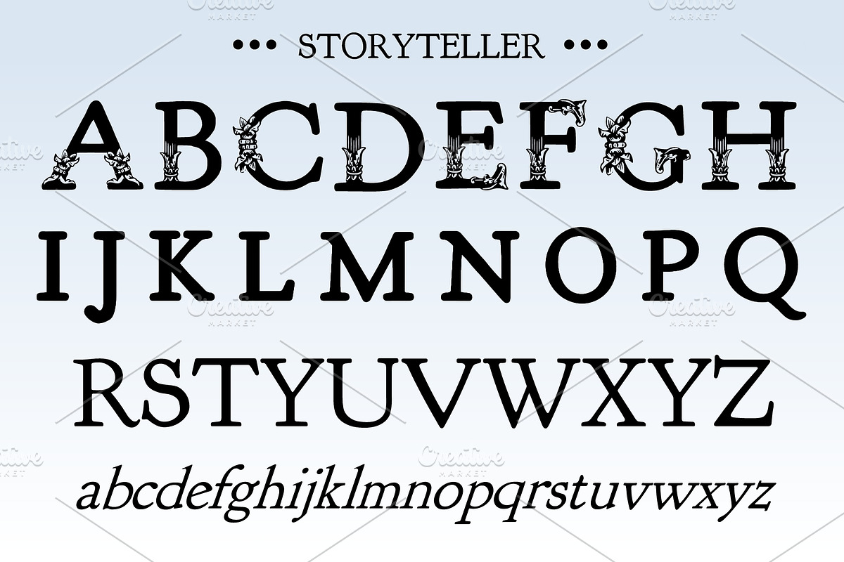 Storyteller Serif Font w Pretty Caps, a Serif Font by Storyteller Design (Photo 9 of 12)