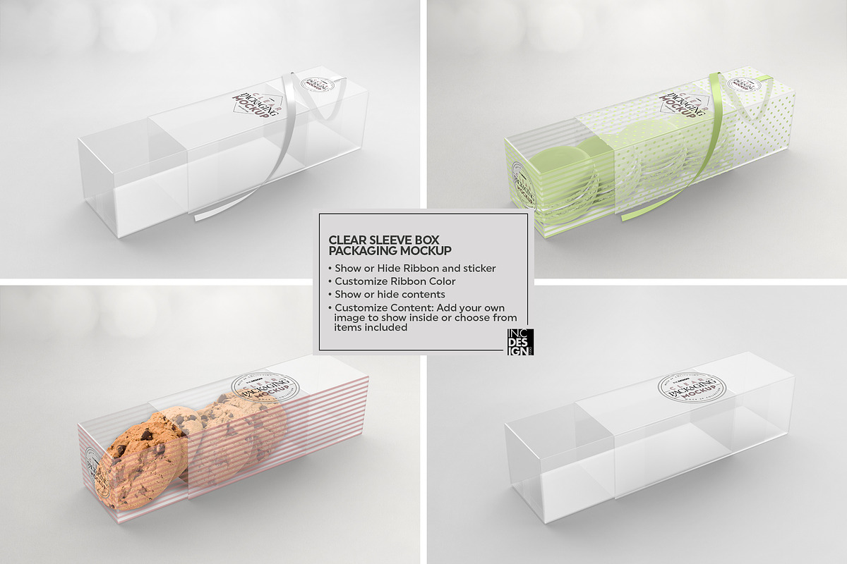 Clear Sleeve Box Packaging Mockup, a Packaging Mockup by INCDesign (Photo 2 of 9)